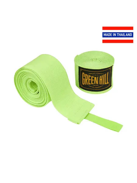 GREEN HILL Боксерские бинты Flexfit кислотный, 4 метра