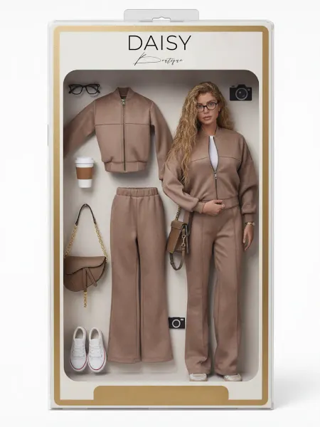 DAISY boutique Спортивный костюм двойка замшевый без начеса