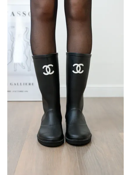 PREMIUM SHOES Сапоги резиновые осенние Chanel