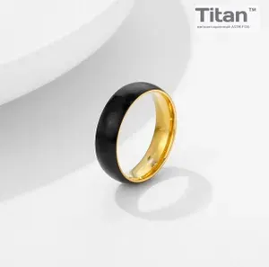 Кольцо titanium унисекс, ширина 6мм, размер 22,5