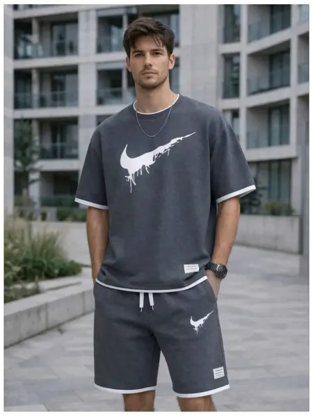 NK24SHOP Костюм спортивный с футболкой и шортами