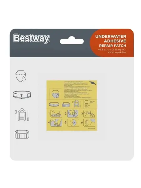 Bestwey Заплатки ремонтные водостойкие 6.5*6.5 см 10 шт