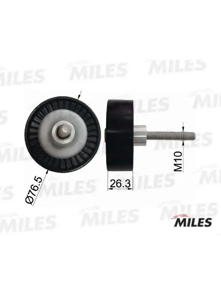 MILES Ролик ремня приводного VAG 1.4 1.6 05-, AG03009