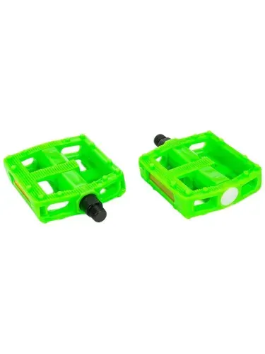 Педали Trix PLATFORM пластиковые, 115х95мм, резьба 9/16, с шипами, зеленые PD-TX-855-9x16-GR