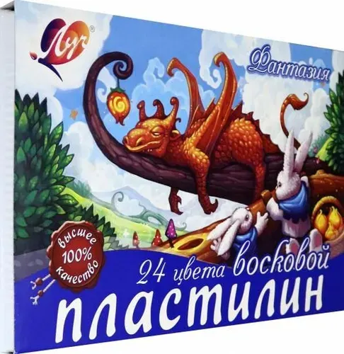 Пластилин мягкий (восковой) "Фантазия" 24 цвета