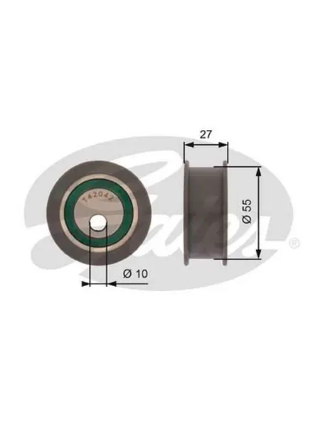 GATES Ролик ГРМ пластиковый T42042A PG TENS (7786-21142)