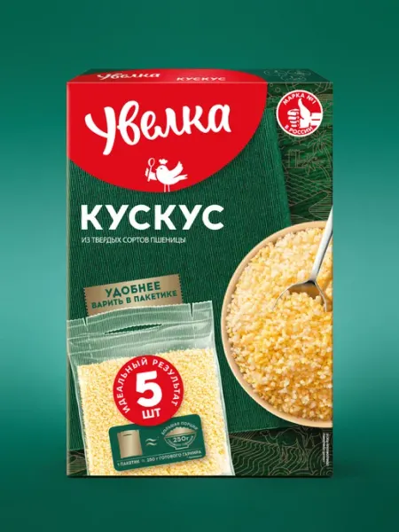 Увелка Крупа кускус 5 пакетиков по 80г