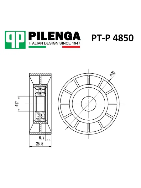 PILENGA Ролик ремня приводного DUCATO, DAILY PT-P4850