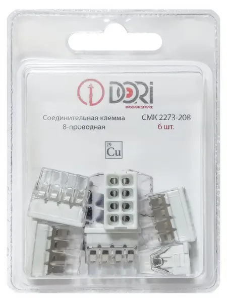 Клемма соединительная DORI 8х2,5мм.кв без контактной пасты