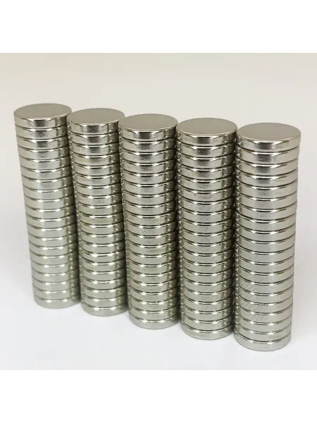 Неодимовый магнит Проф-Магнит диск 8x1.5 мм NdFeB, 50 шт