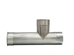 Тройник 90* оцинкованный для газохода, оцинковка-0.5мм d135