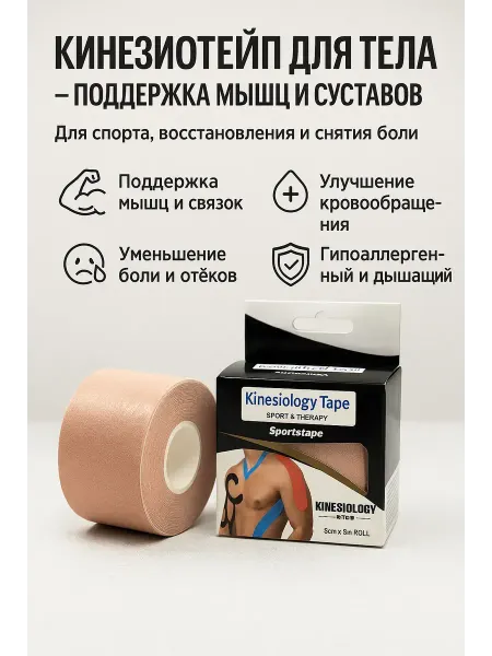 Aurexen Тейпы для тела спортивные водостойкие 5 см