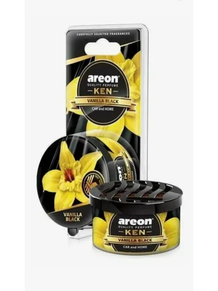 Areon Автомобильный ароматизатор KEN VANILLA BLACK черный ваниль