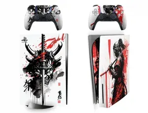 Наклейки Samurai на игровую приставку Sony PlayStation 5 FAT Blu-Ray (версия с дисководом)