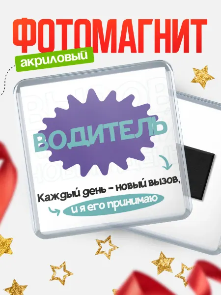 КлассныеШтучки Магнит водитель каждый день - новый вызов!