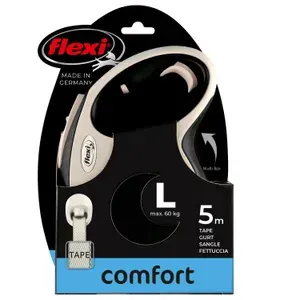Поводок-рулетка для собак Flexi NEW LINE Comfort L серый/черный (до 60 кг) лента 5м