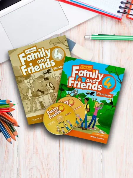 Family and Friends 4. Учебник + Рабочая тетрадь + 2 CD DVD
