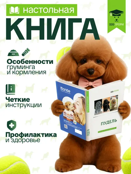 DOG-ПРОФИ Книга про собак «Пудель» руководство по уходу, воспитанию