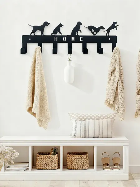 IKEA Настенная вешалка-крючок "Собаки HOME", 5 крючков