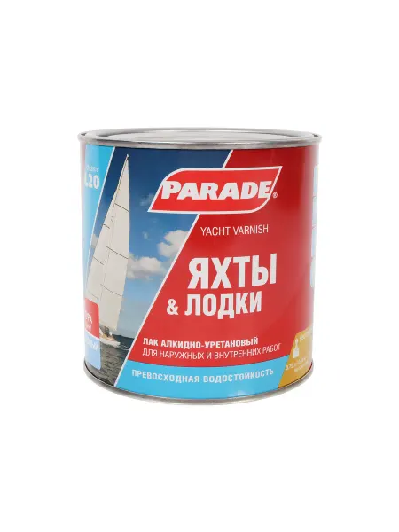 Parade Лак яхтный алкидно-уретановый полуматовый 0.75л