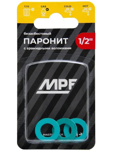 MasterProf Прокладка паронитовая безасбестовая MPF 1 2'' 3