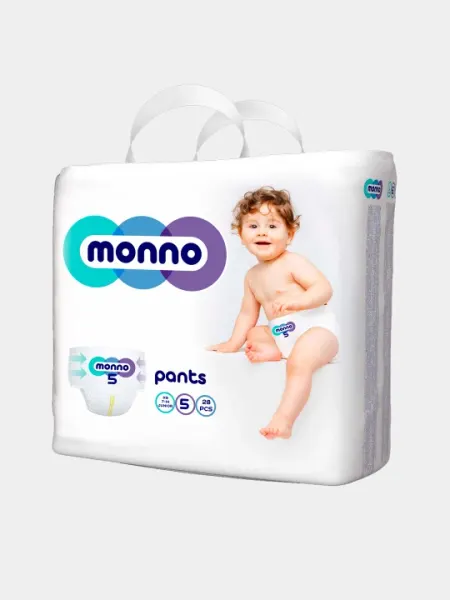 Подгузники-трусики Monno для детей 5, 10-17 кг, 28 шт