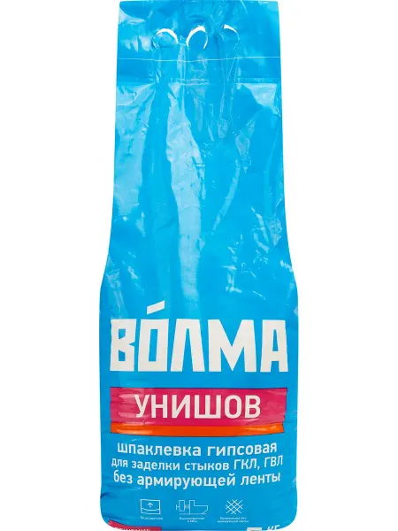 ВОЛМА Шпаклевка гипсовая для заделки швов и стыков 5 кг