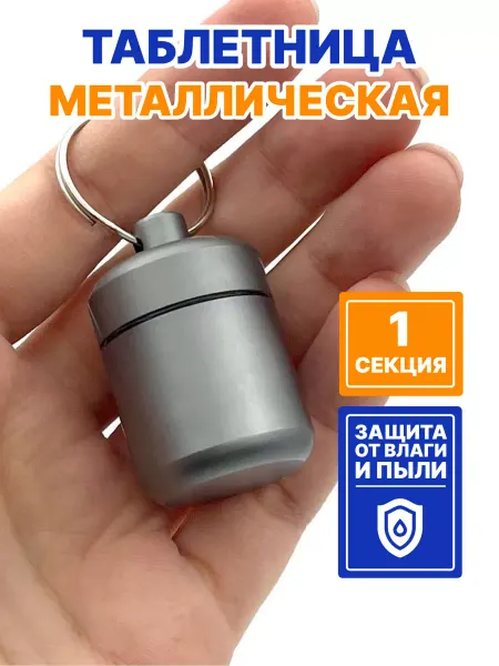 Mirazen Металлическая таблетница брелок на день