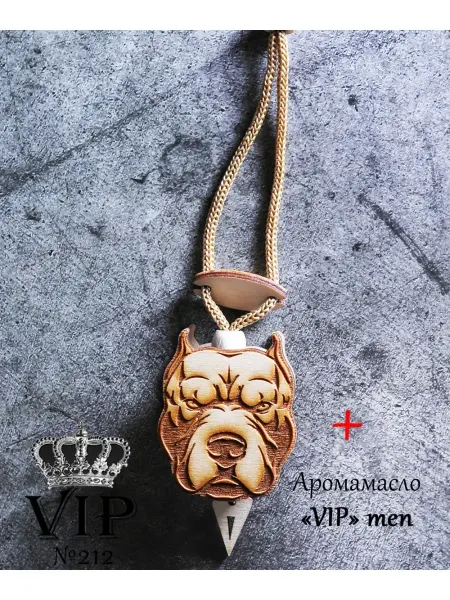Аромасентир Подвеска в машину Пит-Буль, аромат VIP for men