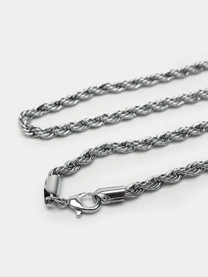 Мужской комплект: цепочка + браслет “Rope Chain”, сталь 316L