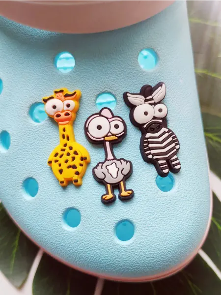Fun_Jibz Джибитсы для Crocs животные Страус Зебра Жираф