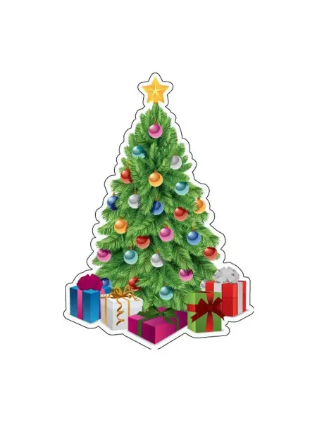 NakleikaShop Новогодняя наклейка Ёлочка 10х15 см