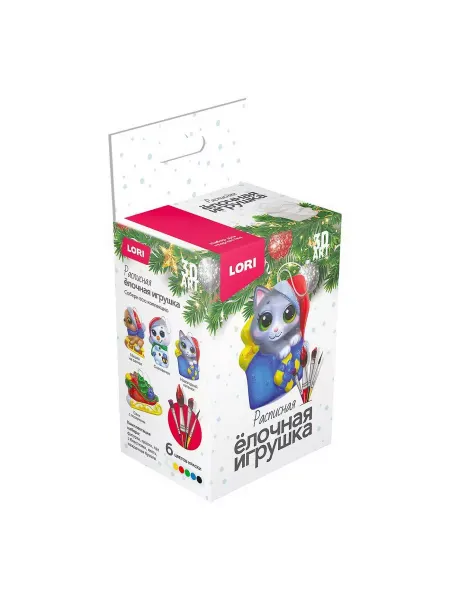 Lori 3D Art Елочная игрушка под роспись Новогодний котенок