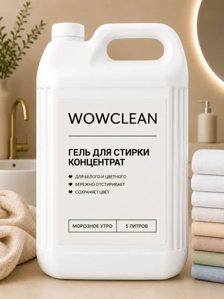 WOWclean Гель для стирки концентрат 5 литров автомат универсальный