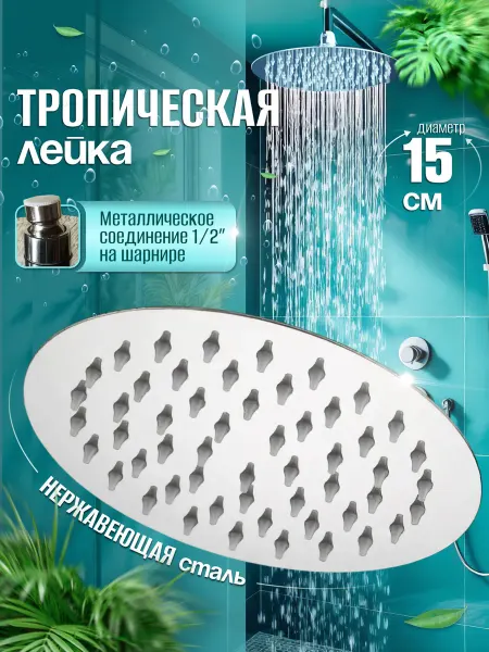 KKStyle Лейка для душа тропическая круглая