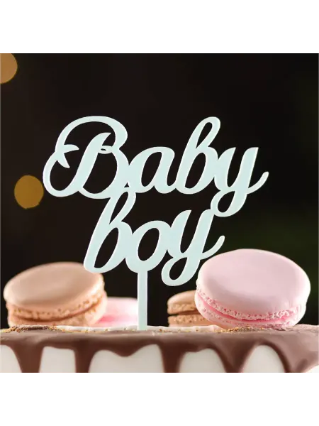 Дарим Красиво Топпер Baby boy светло голубой