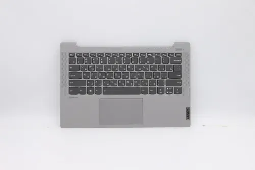 Верхняя панель с клавиатурой (топкейс) для ноутбука Lenovo IdeaPad 5-14IIL05. раскладка - русская, с подсветкой, серая (5CB0Y88531), оригинал