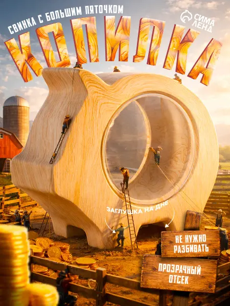 Копилка для денег свинка, статуэтка для интерьера