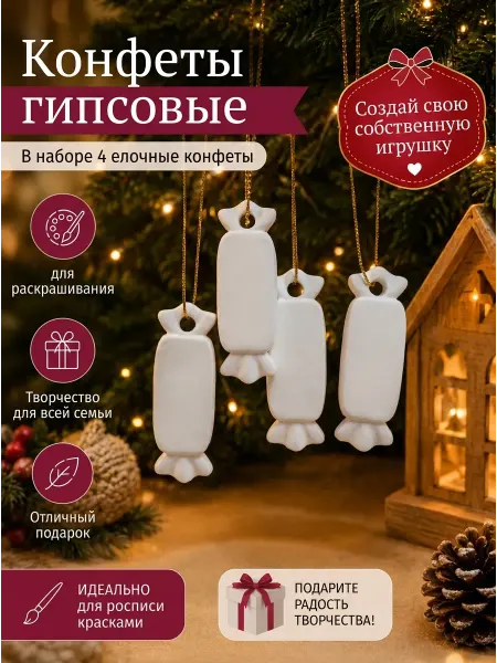 Aliicia Гипсовые фигурки конфеты для раскрашивания