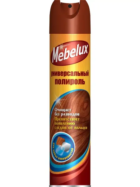 Mebelux Полироль для мебели, для любых поверхностей, 300мл