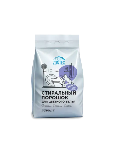 ZONTEX Стиральный порошок для цветного белья (3 кг)