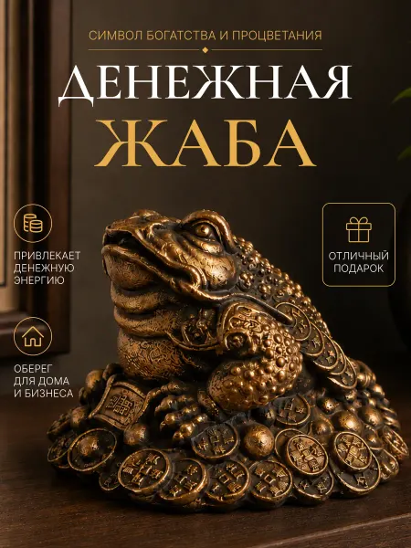 SKULPTURA Статуэтка денежная жаба фигурка декор интерьера и дома