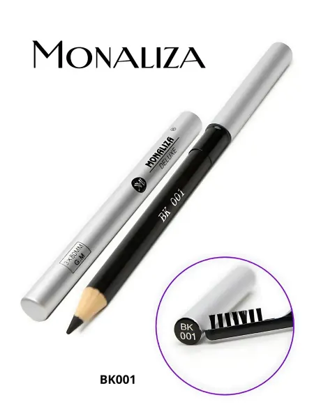 Карандаш для бровей черный Monaliza 001
