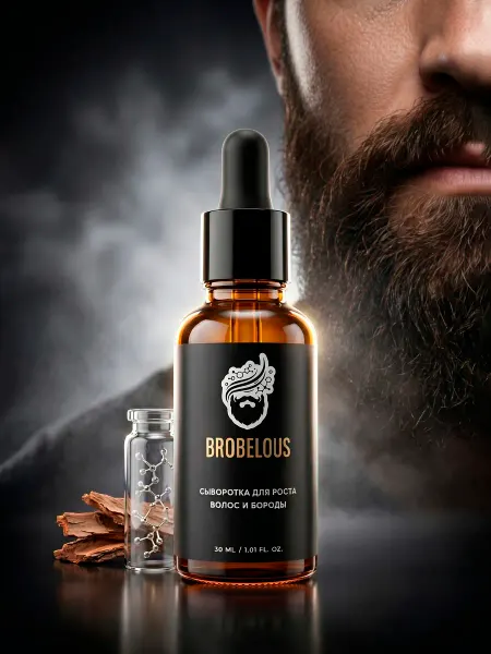BROBELOUS Сыворотка для роста волос и бороды