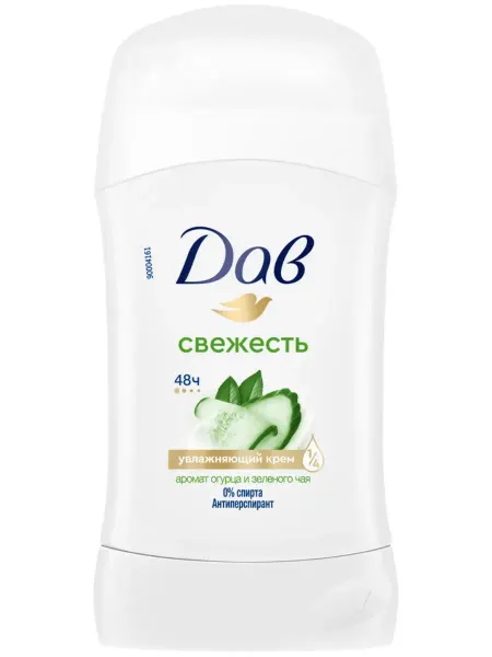 Dove Антиперспирант-карандаш Свежесть с экстрактом огурца, 30 мл