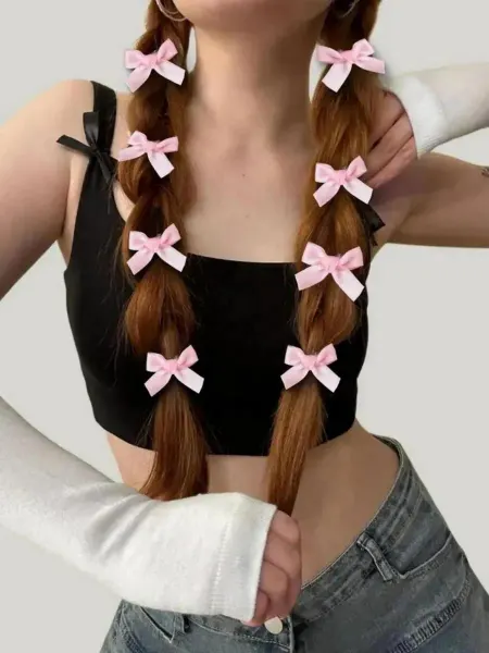 Topotizhki shop Бантики заколки маленькие для волос