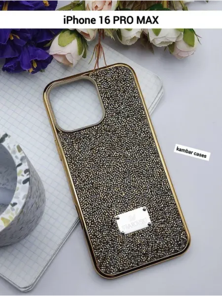 Kambar cases Чехол на телефон iPhone 16 Pro Max с кристаллами Swarovski