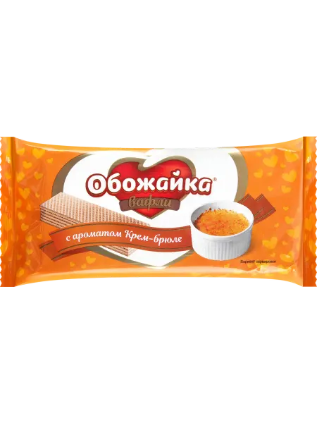Батончик вафельный ОБОЖАЙКА Крем-брюле 50г 4шт
