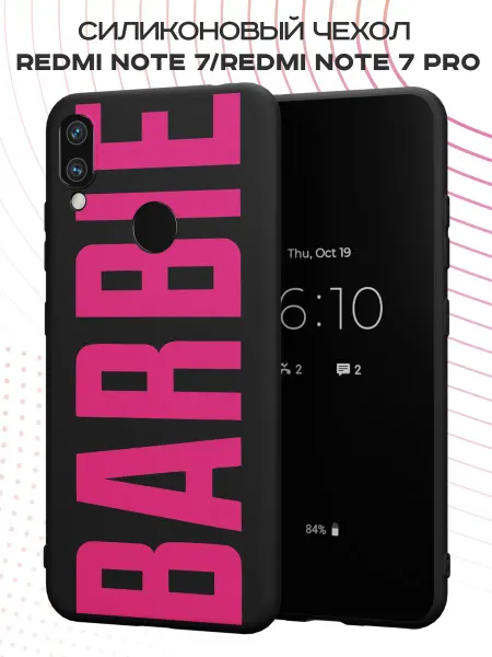 FACTORIA Чехол на Xiaomi Redmi Note 7 с принтом Надпись BARBIE