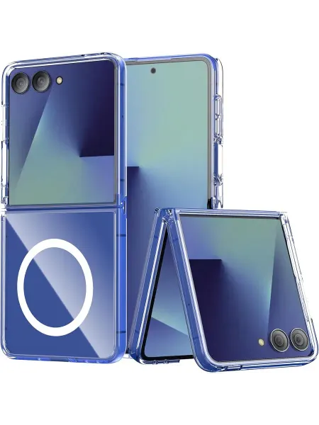 Магнитный чехол для Samsung Galaxy Z Flip 7, прозрачный